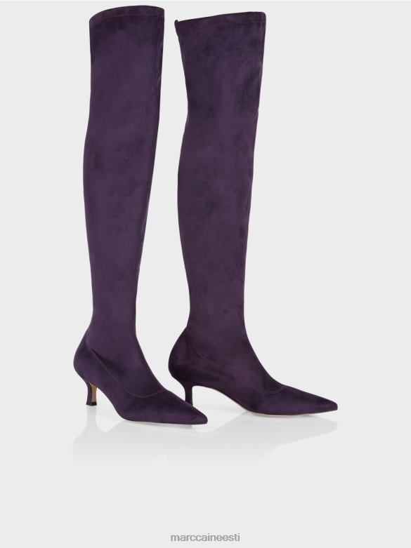 Marc Cain jalatsid ülepõlved kassipoegade kontsadega J8DT1587 varjutatud ploom