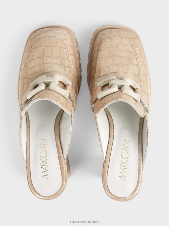 Marc Cain jalatsid \"mõtlege koos ümber\" kunstkrooki slip-ons J8DT1630 pulberkreem