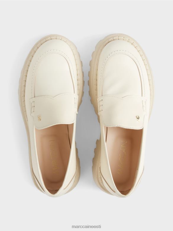 Marc Cain jalatsid madalad dekoratiivse õmblusega kingad J8DT1558 tume kreem