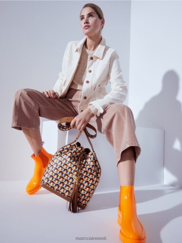 Marc Cain jalatsid profiiltallaga kummist chelsea saapad J8DT1651 ereoranž