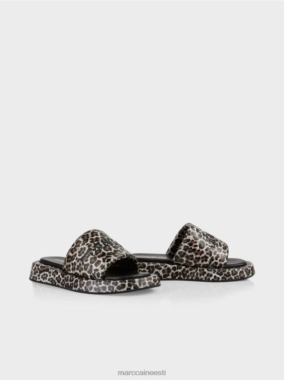 Marc Cain jalatsid leopardimustrilised sandaalid J8DT1652 pulberkreem