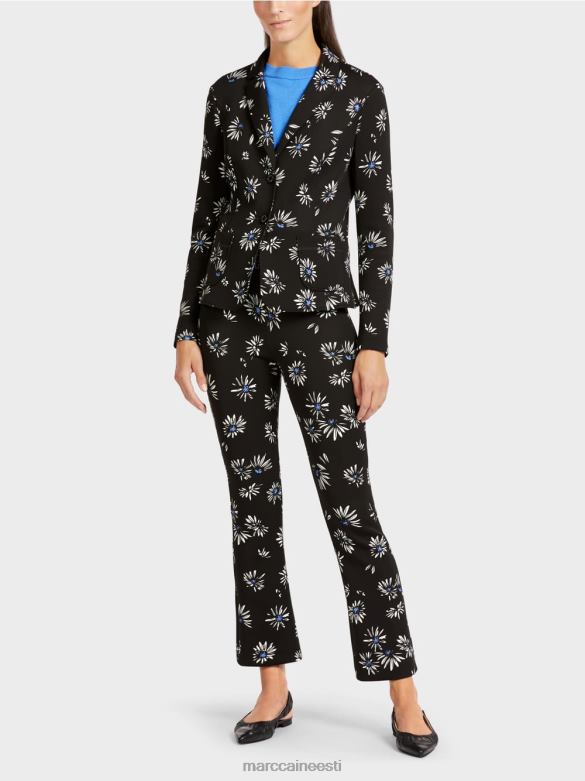 Marc Cain Riietus karikakra mustriga bleiser J8DT202 must