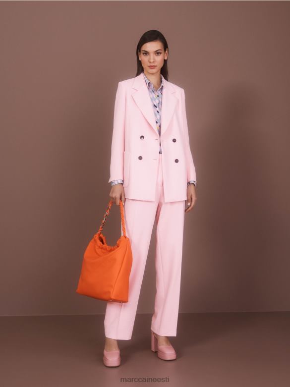 Marc Cain Riietus kortsus välimusega bleiser J8DT173 pehme puuderroosa