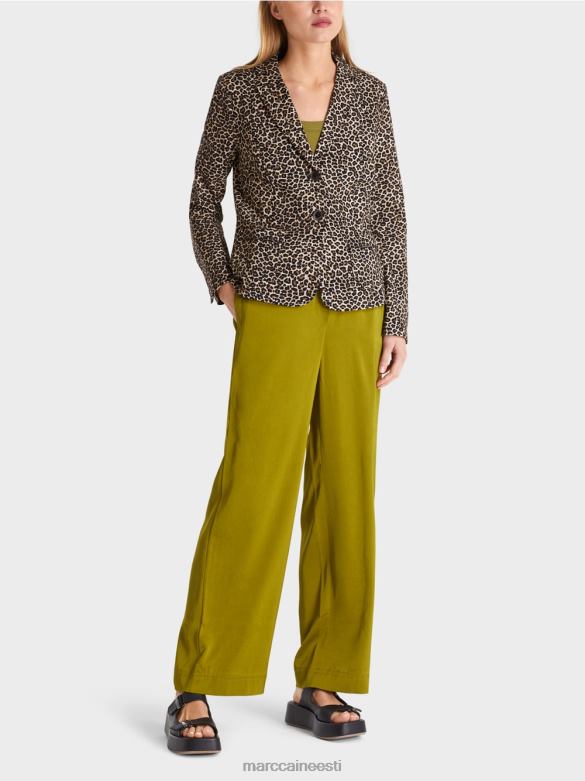 Marc Cain Riietus lõvi mustriga bleiser J8DT197 pulberkreem