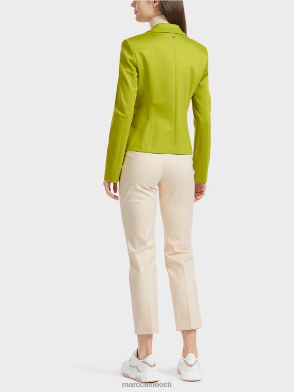 Marc Cain Riietus liibuv kitsa revääriga bleiser J8DT175 särav oliivroheline