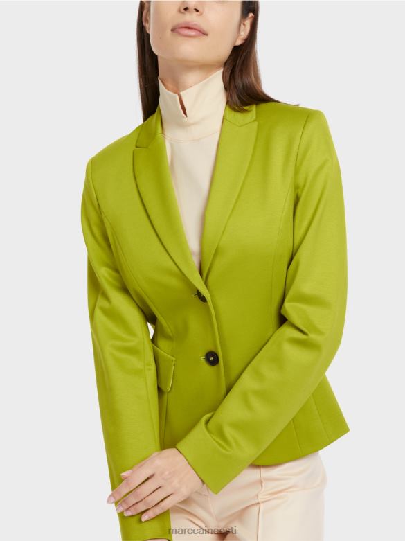 Marc Cain Riietus liibuv kitsa revääriga bleiser J8DT175 särav oliivroheline