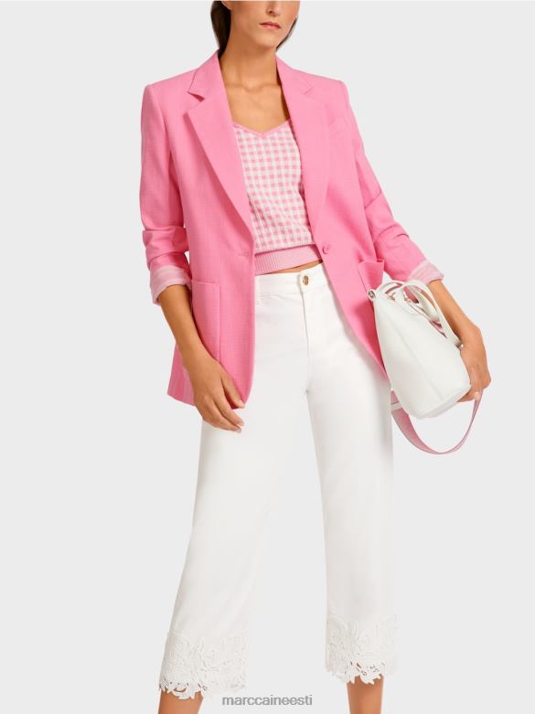 Marc Cain Riietus linase välimusega bleiser J8DT196 särav roosa