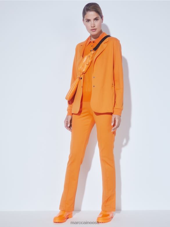 Marc Cain Riietus sportlik bleiser soonikuga kootud kätistega J8DT201 ereoranž