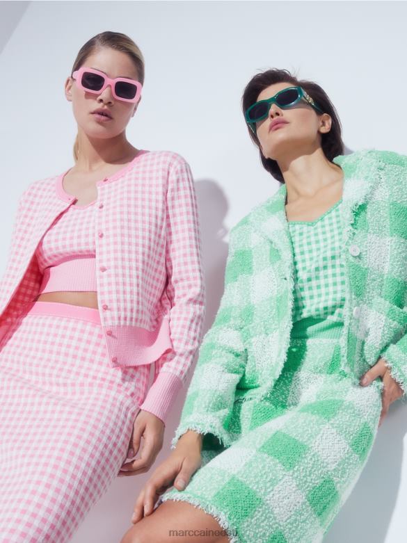 Marc Cain Riietus vichy check bleiser \"kootud Saksamaal\" J8DT195 särav jade