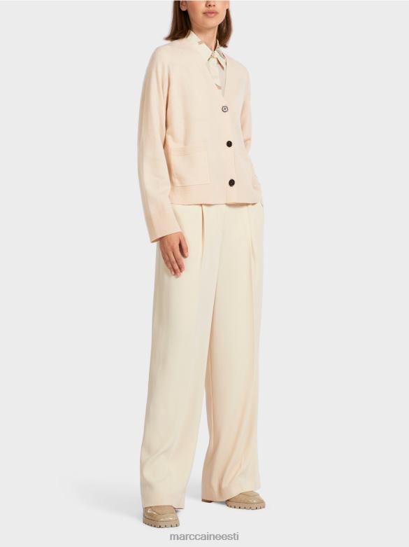 Marc Cain Riietus elegantne küljelõhikutega kardigan J8DT435 kreem