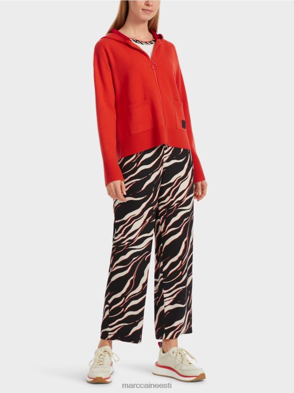 Marc Cain Riietus kahepoolne kapuutsiga jakk J8DT314 campari