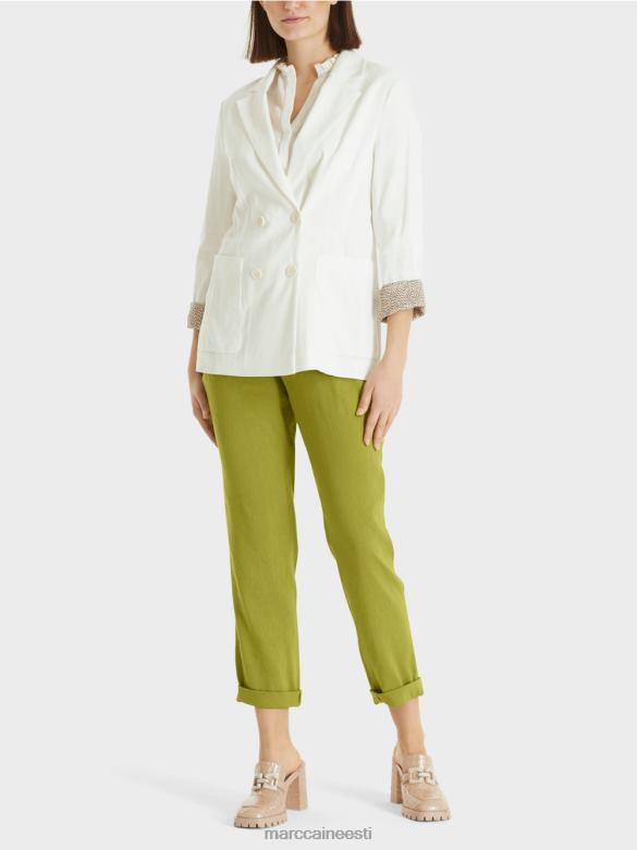 Marc Cain Riietus kaherealine linane jope J8DT192 määrdunudvalge