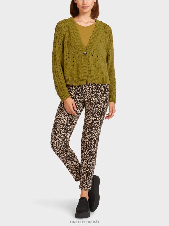 Marc Cain Riietus kampsun "kootud Saksamaal" J8DT412 kollane oliiv