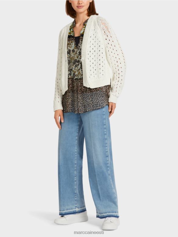 Marc Cain Riietus kampsun "kootud Saksamaal" J8DT415 määrdunudvalge