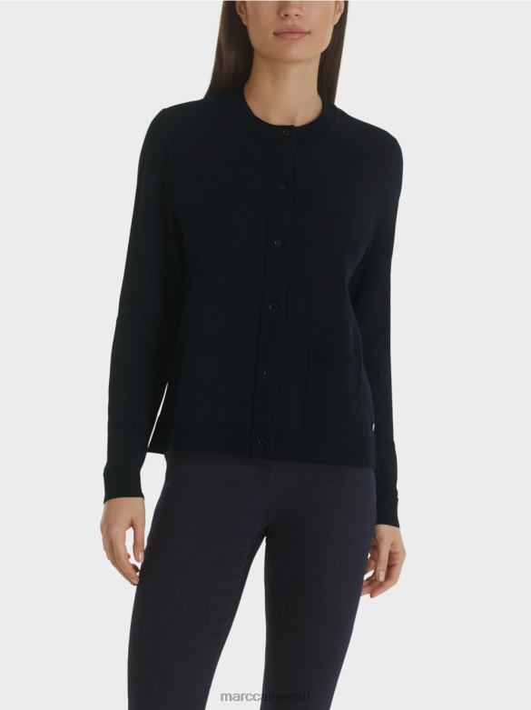 Marc Cain Riietus kampsun "mõtle koos ümber" J8DT451 kesköösinine