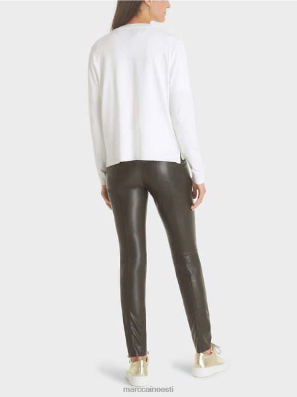 Marc Cain Riietus kampsun \"mõtle koos ümber\" J8DT452 määrdunudvalge