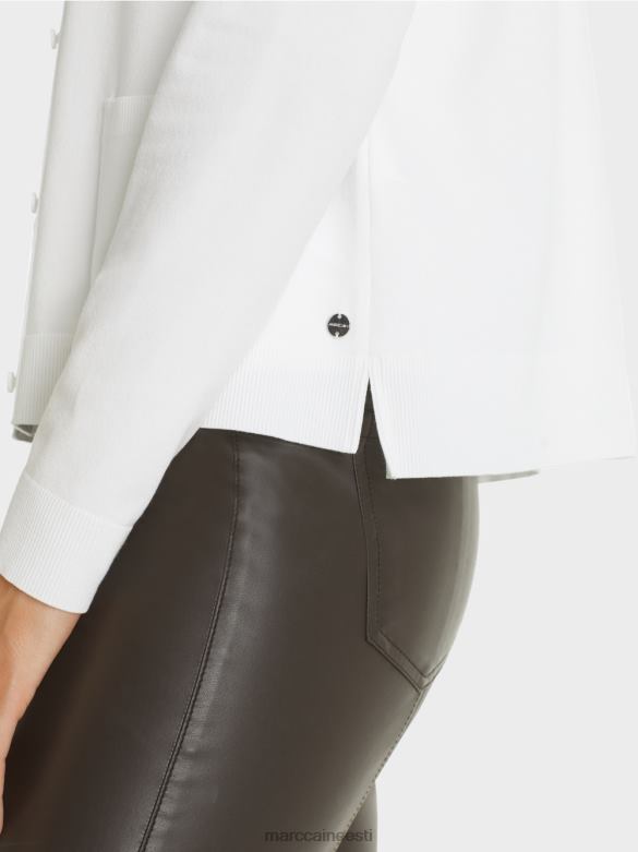 Marc Cain Riietus kampsun \"mõtle koos ümber\" J8DT452 määrdunudvalge