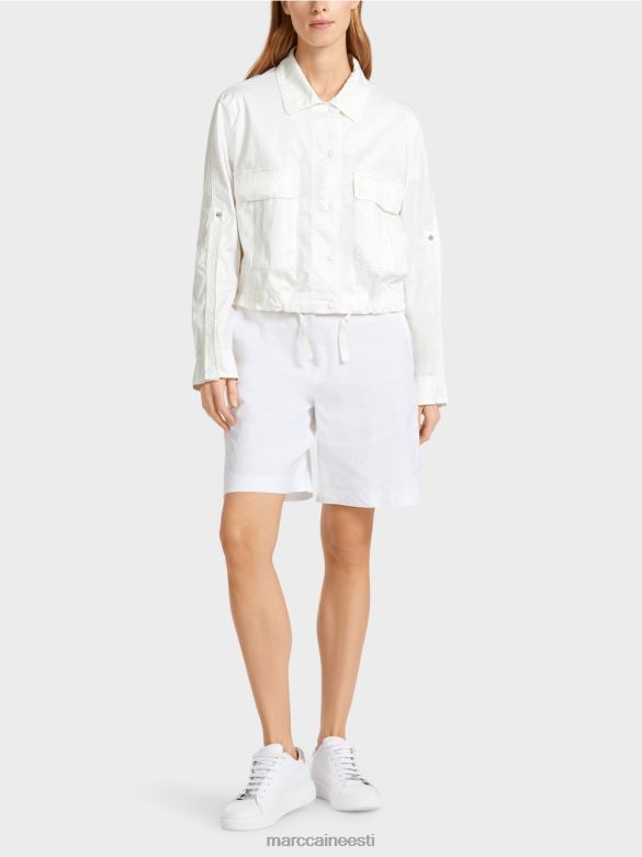 Marc Cain Riietus kerge suvejope kandetaskutega J8DT373 valge