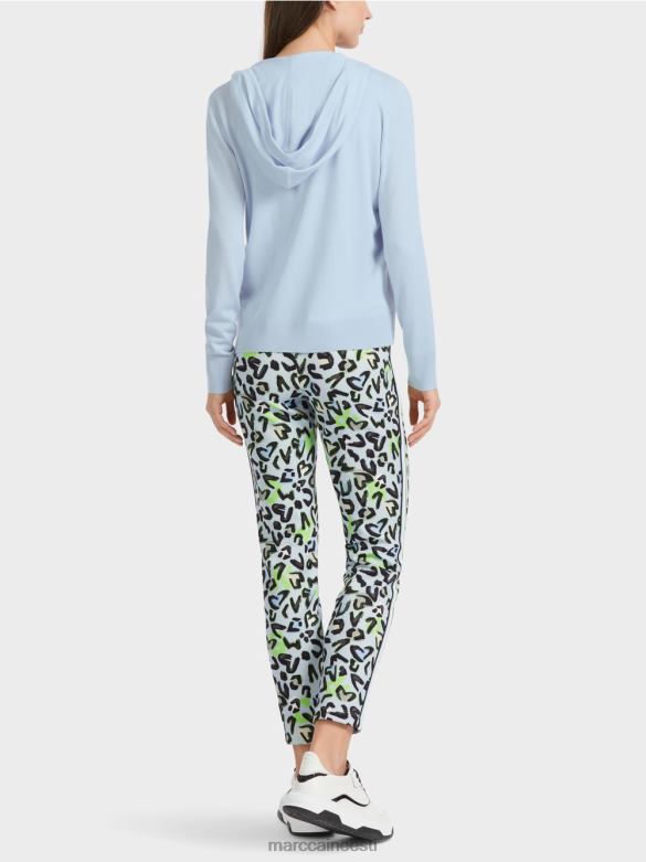 Marc Cain Riietus \"koos ümber mõtlema\" peenelt kootud kardigan J8DT328 pehme pulber sinine