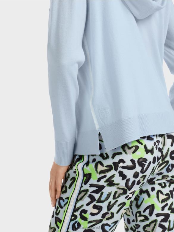 Marc Cain Riietus \"koos ümber mõtlema\" peenelt kootud kardigan J8DT328 pehme pulber sinine