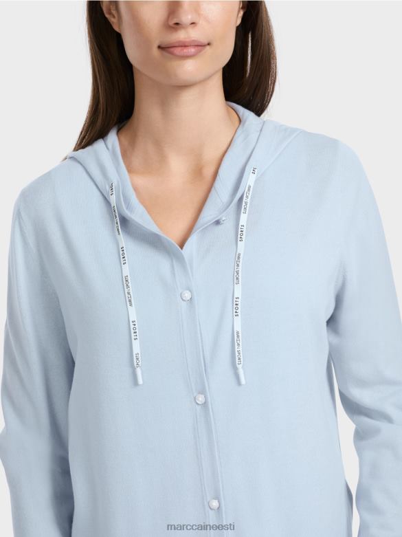 Marc Cain Riietus \"koos ümber mõtlema\" peenelt kootud kardigan J8DT328 pehme pulber sinine