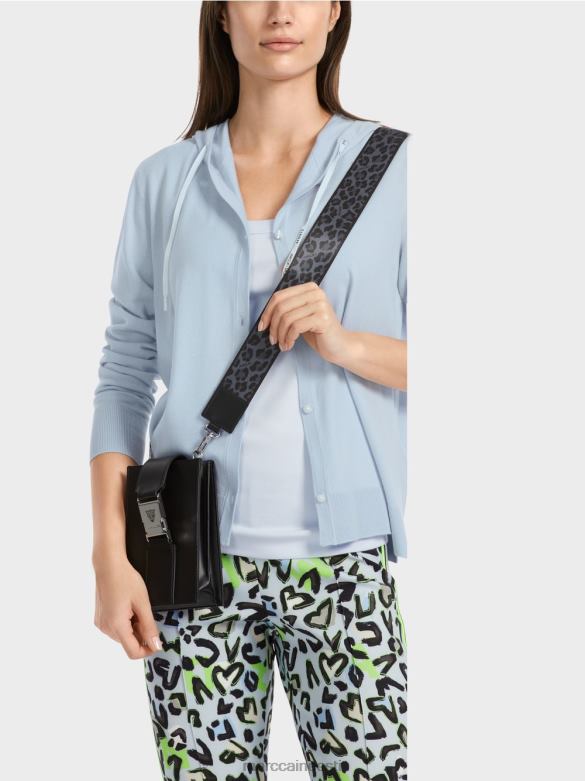 Marc Cain Riietus \"koos ümber mõtlema\" peenelt kootud kardigan J8DT328 pehme pulber sinine