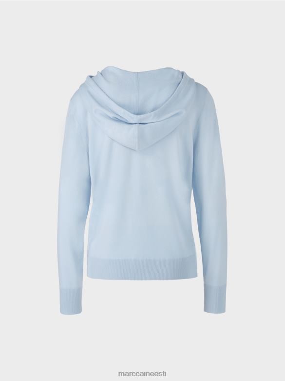 Marc Cain Riietus \"koos ümber mõtlema\" peenelt kootud kardigan J8DT328 pehme pulber sinine