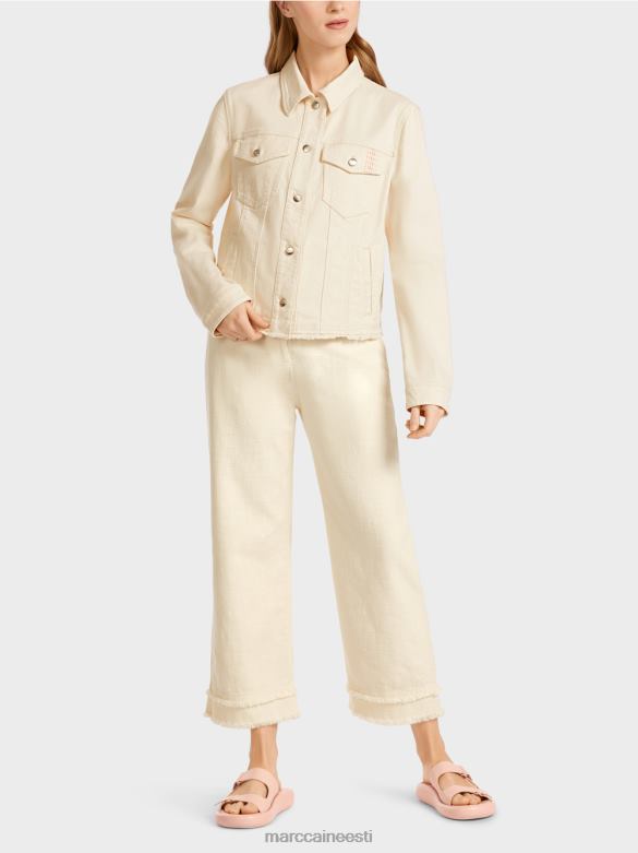 Marc Cain Riietus "koos ümber mõtlema" trükitud jope J8DT370 pehme linane