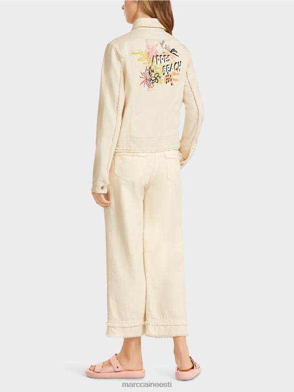 Marc Cain Riietus \"koos ümber mõtlema\" trükitud jope J8DT370 pehme linane