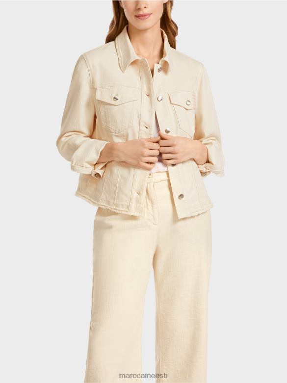 Marc Cain Riietus \"koos ümber mõtlema\" trükitud jope J8DT370 pehme linane