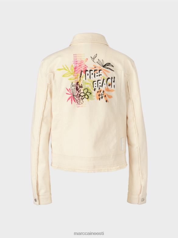 Marc Cain Riietus \"koos ümber mõtlema\" trükitud jope J8DT370 pehme linane