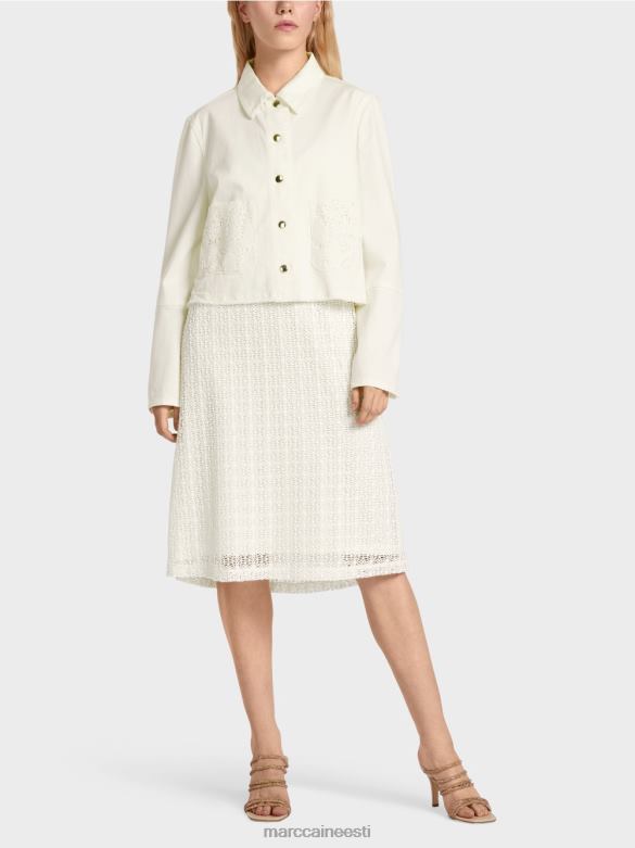 Marc Cain Riietus "koos ümbermõtlema" jope J8DT379 määrdunudvalge