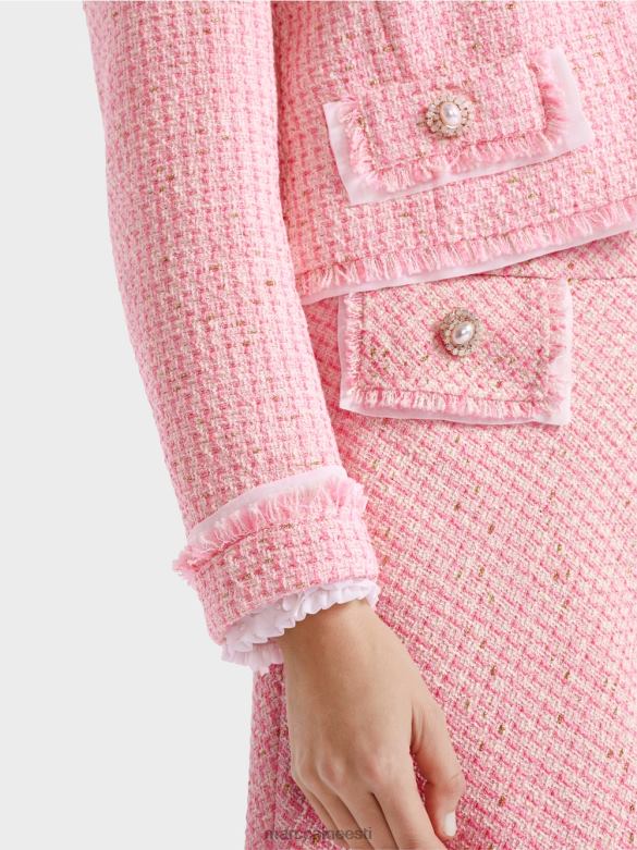 Marc Cain Riietus lühike jope boucle\'ist J8DT374 pehme roosa