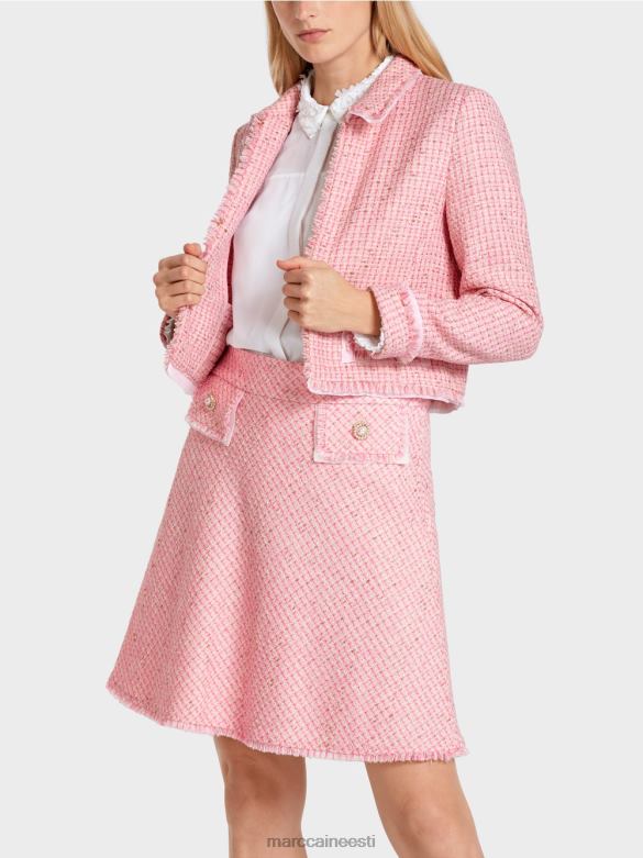 Marc Cain Riietus lühike jope boucle\'ist J8DT374 pehme roosa