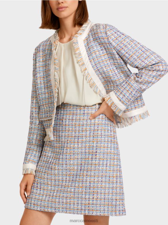 Marc Cain Riietus lühike puuvillasest kimpudest jope J8DT442 atmosfääri sinine