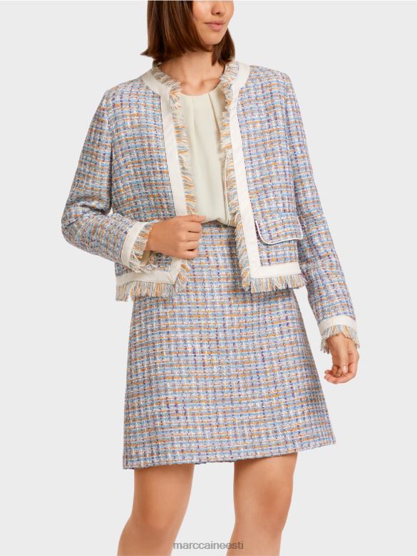 Marc Cain Riietus lühike puuvillasest kimpudest jope J8DT442 atmosfääri sinine