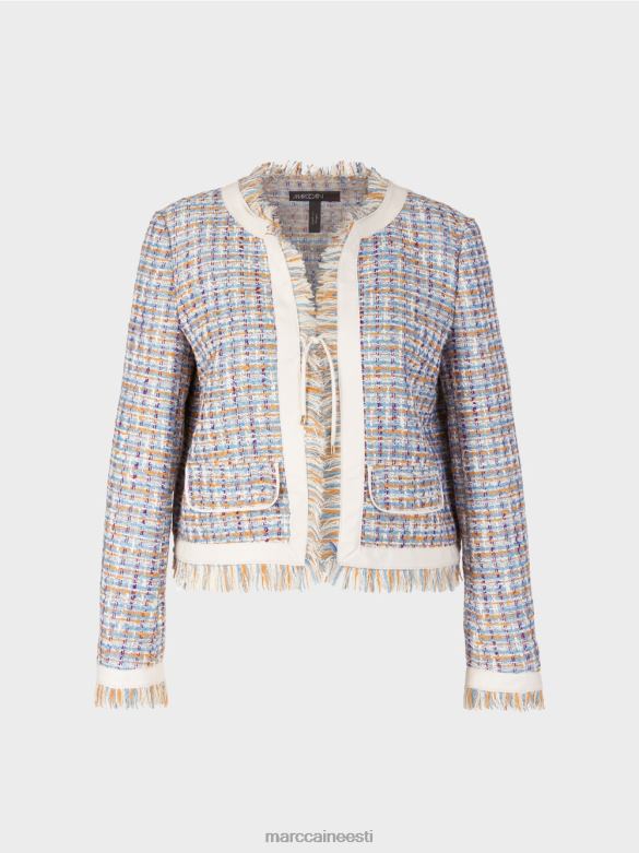 Marc Cain Riietus lühike puuvillasest kimpudest jope J8DT442 atmosfääri sinine