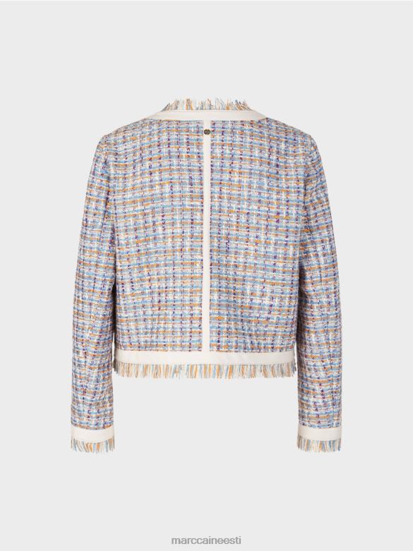 Marc Cain Riietus lühike puuvillasest kimpudest jope J8DT442 atmosfääri sinine