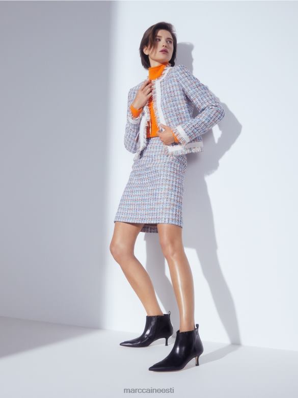 Marc Cain Riietus lühike puuvillasest kimpudest jope J8DT442 atmosfääri sinine