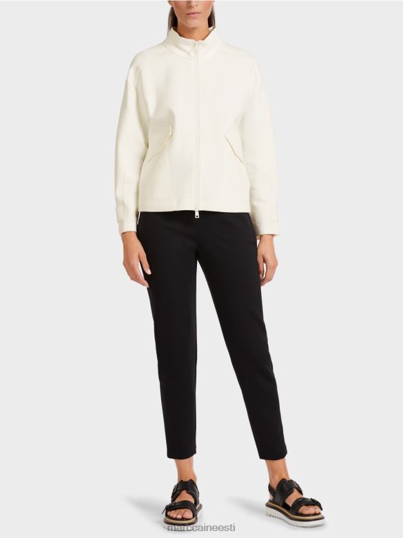 Marc Cain Riietus lahtine tõmblukuga püstkraega jakk J8DT428 määrdunudvalge