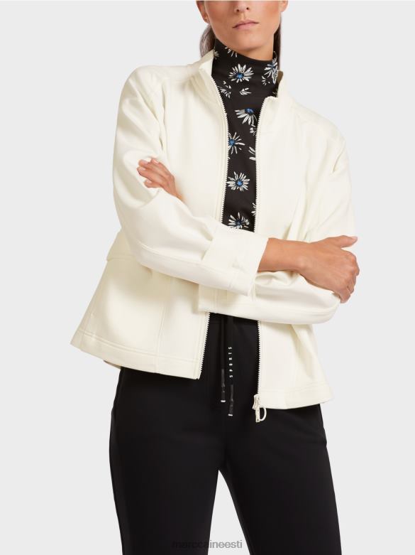 Marc Cain Riietus lahtine tõmblukuga püstkraega jakk J8DT428 määrdunudvalge