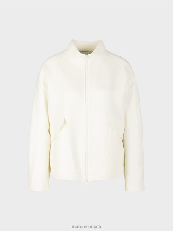 Marc Cain Riietus lahtine tõmblukuga püstkraega jakk J8DT428 määrdunudvalge