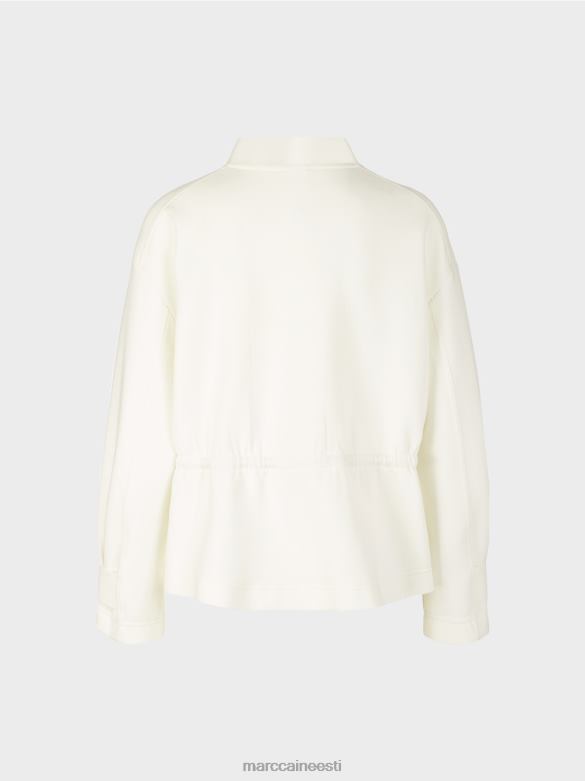 Marc Cain Riietus lahtine tõmblukuga püstkraega jakk J8DT428 määrdunudvalge