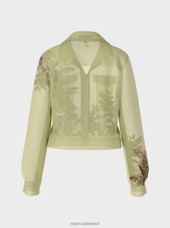 Marc Cain Riietus lillelise trükiga läbipaistev jakk J8DT396 pehme hingeõhk