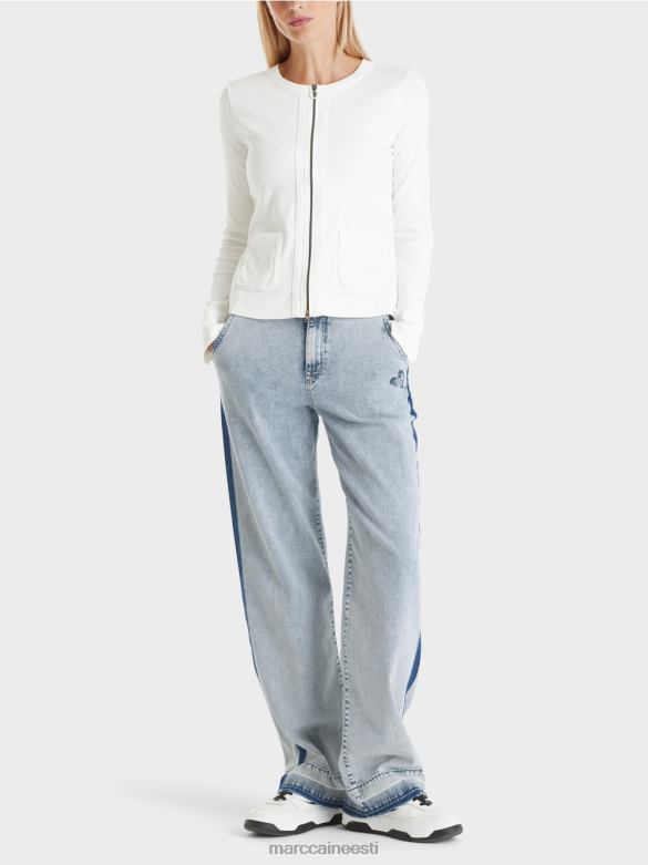 Marc Cain Riietus lukuga jakk ümara kaelusega J8DT332 määrdunudvalge