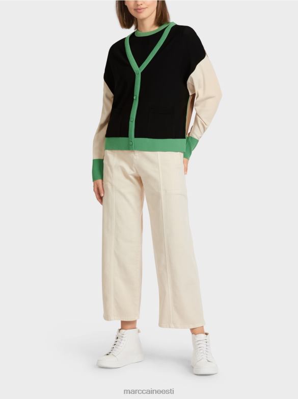 Marc Cain Riietus \"mõtle koos ümber\" värviplokiga kardigan J8DT436 must