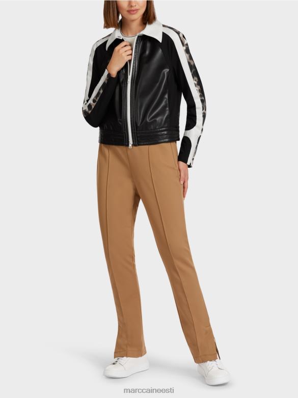 Marc Cain Riietus materjalisegu jakk J8DT422 must ja valge