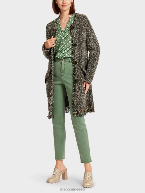 Marc Cain Riietus narmastega kardigan "kootud Saksamaal" J8DT434 must