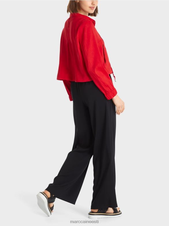 Marc Cain Riietus püstkraega linane jope J8DT356 sügav punane