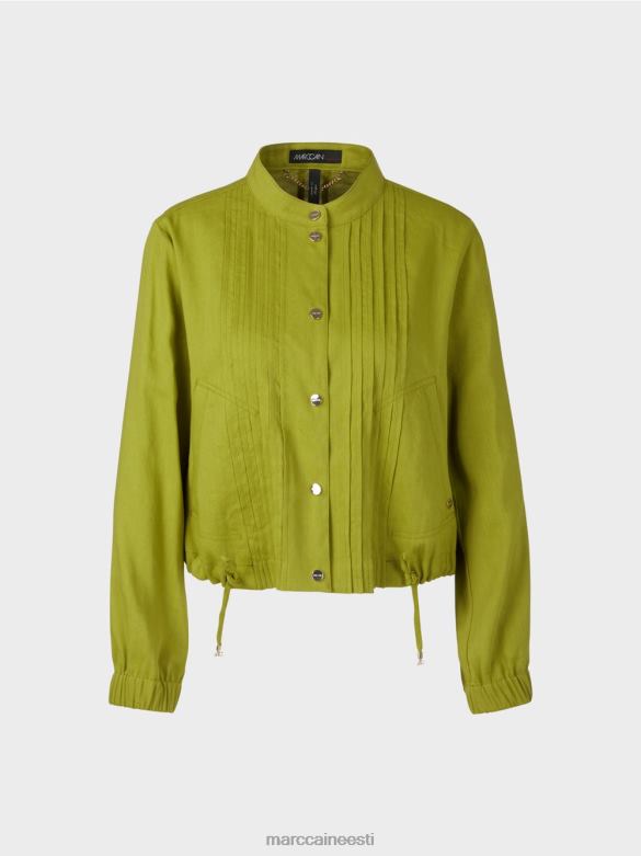 Marc Cain Riietus püstkraega linane jope J8DT383 sügav oliiviroheline